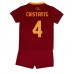 Cheap AS Roma Bryan Cristante #4 Home Football Kit Children 2022-23 Short Sleeve (+ pants)